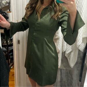Abercrombie Satin Green XS Dress